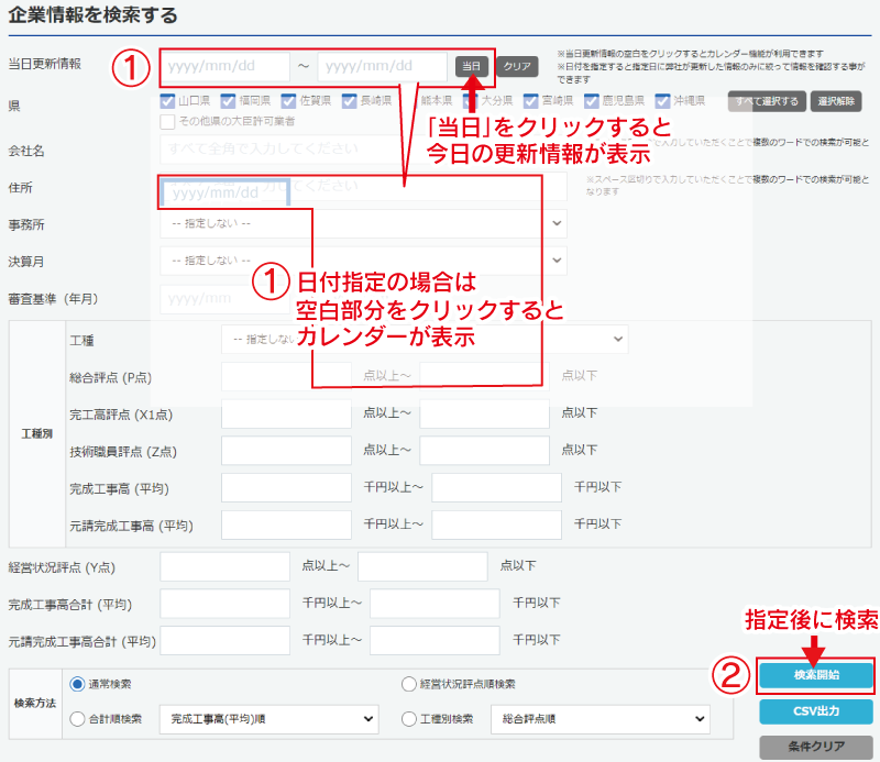 当日に更新登録した最新の企業情報を知りたい